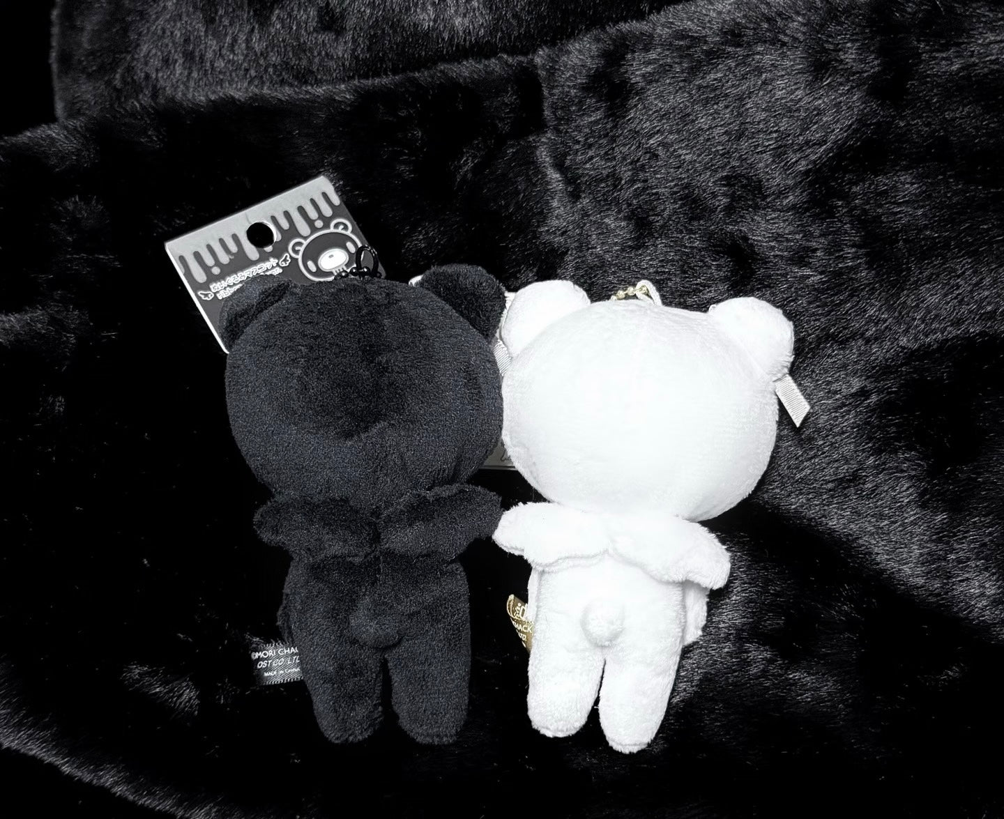 GLOOMY BEAR|BLACK—ANGEL PLUSH KEYCHAIN