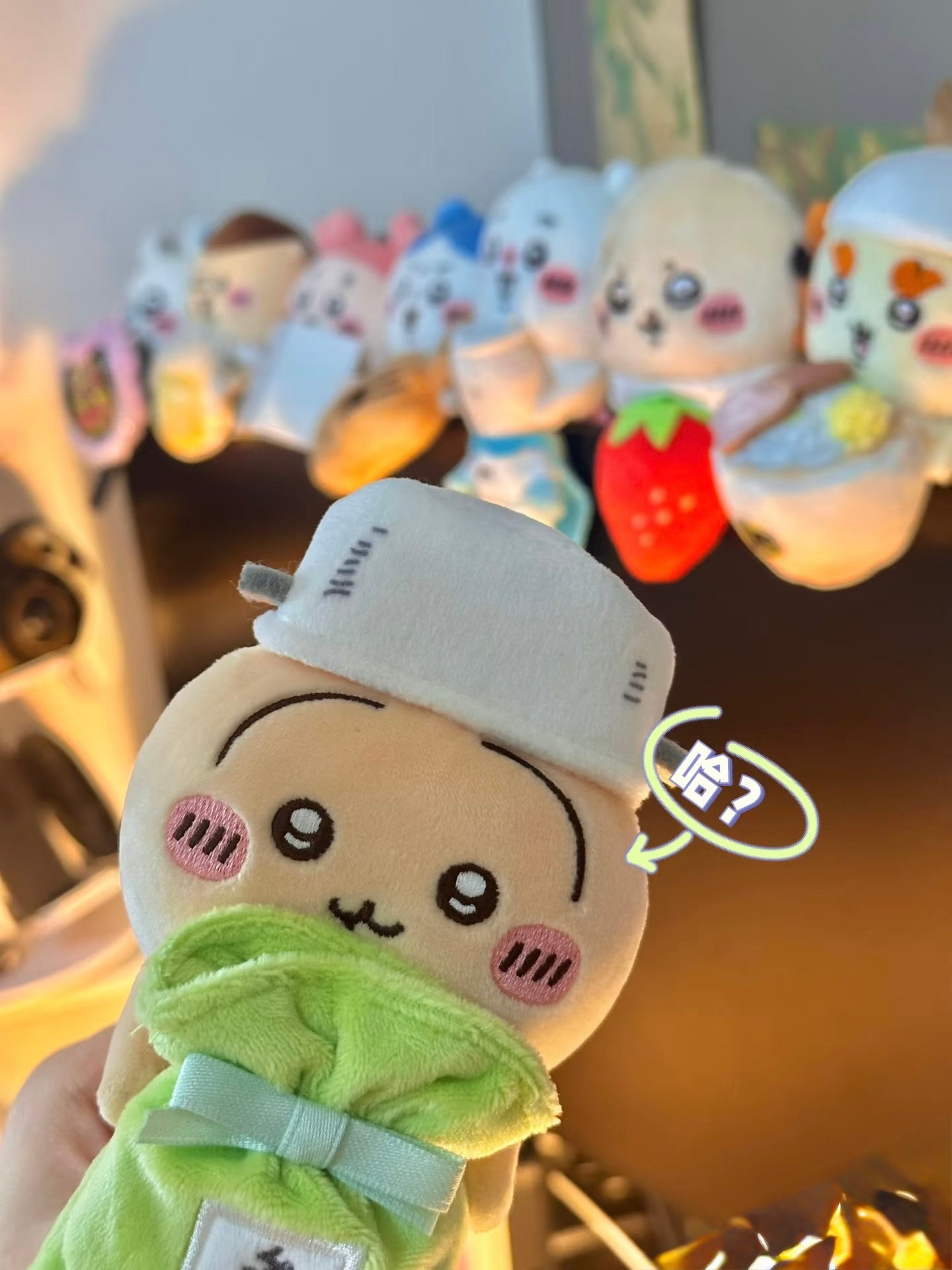 Chiikawa Hanging Plush Toy to Watch Over You from the Desktop Usagi with a Participation Prize