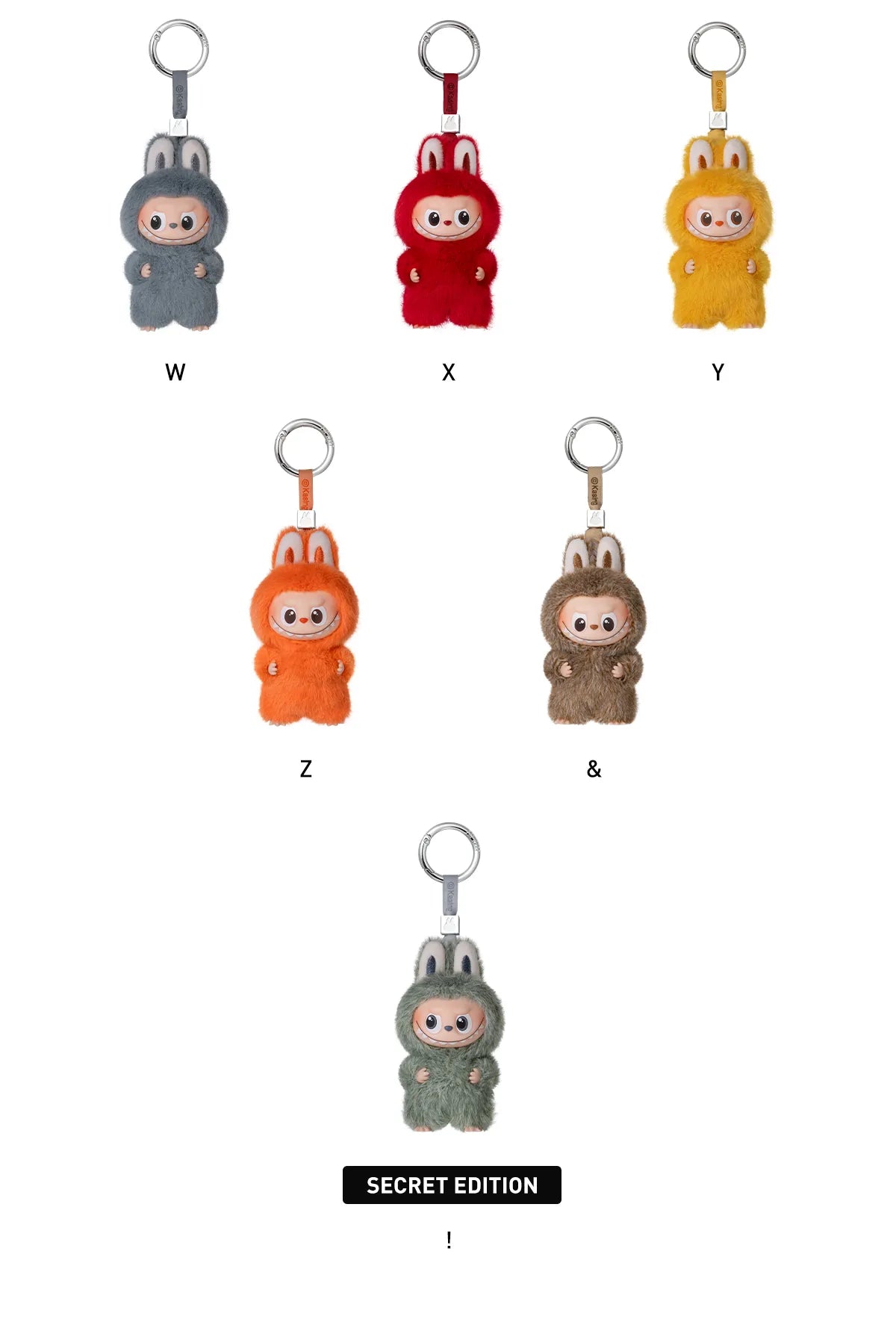 Pop Mart The Monsters Pin For Love Series Vinyl Plush Pendant Blind Box (N-Z)