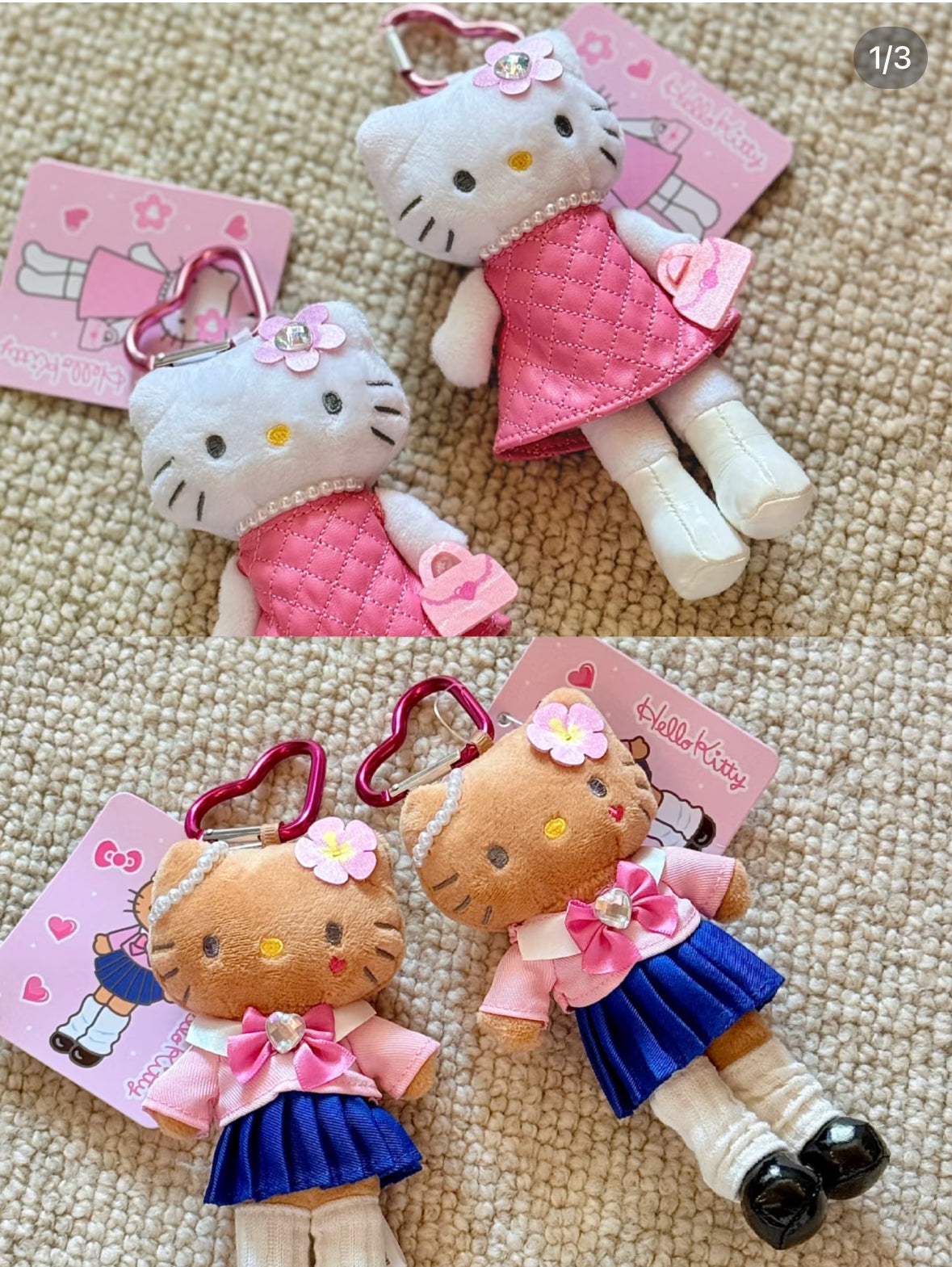Sanrio Hello Kitty Long Leg Pink Skirt Mascot Keychain
