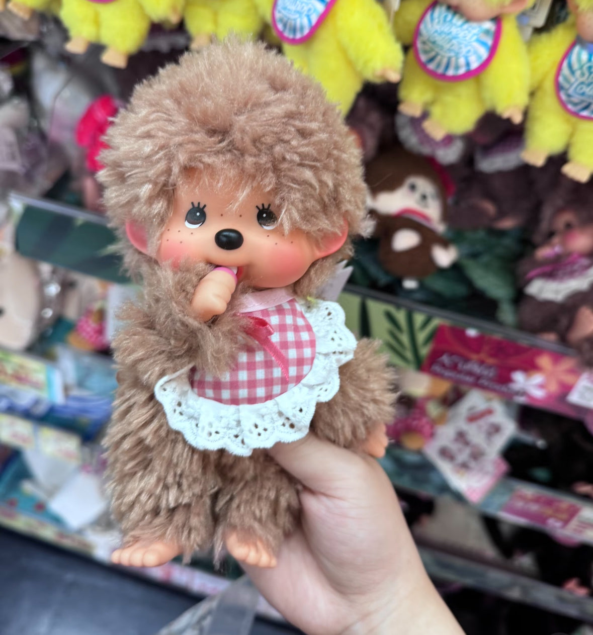 MONCHHICHI|FLUFFY CURLY-HAIRED SWEET BROWN PLUSH DOLLS/PLUSH TOY