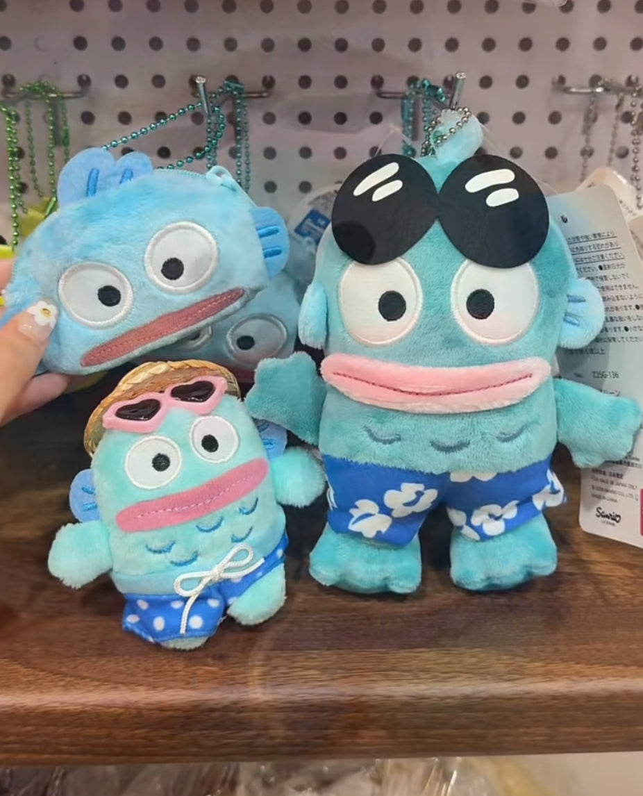 Sanrio|Straw Hat Vacation Hangyodon keychain Korean Limited