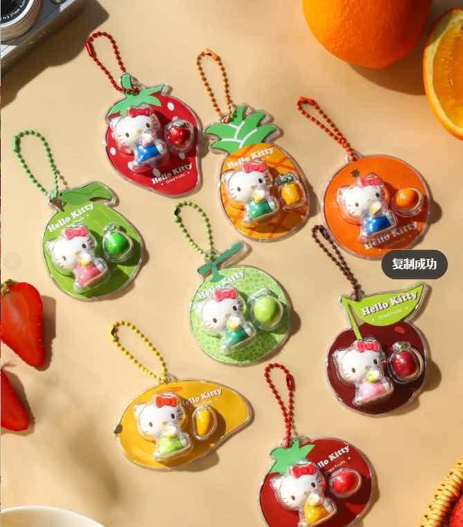 Sanrio|HELLO KITTY Sweet Fruit Stories Series Miniature Card Pendant