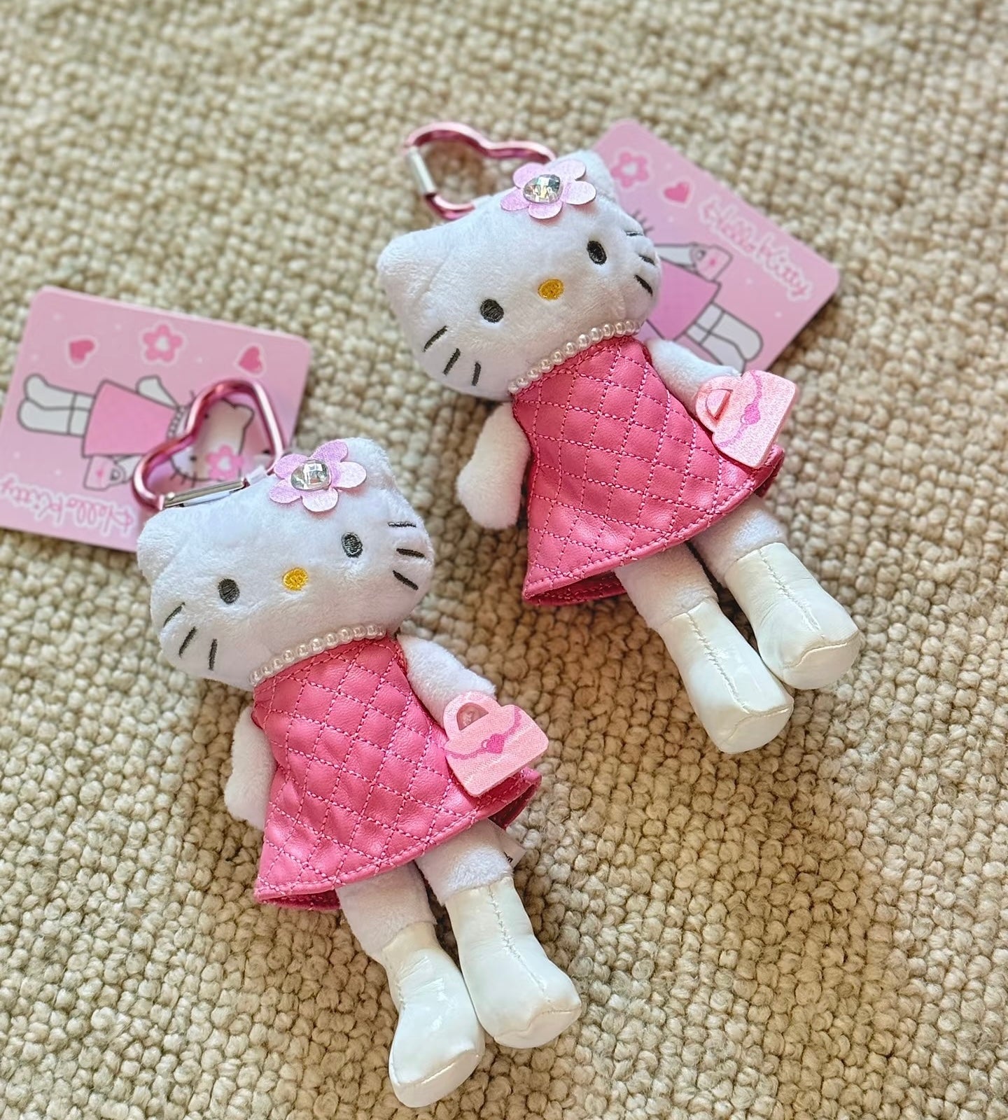 Sanrio Hello Kitty Long Leg Pink Skirt Mascot Keychain