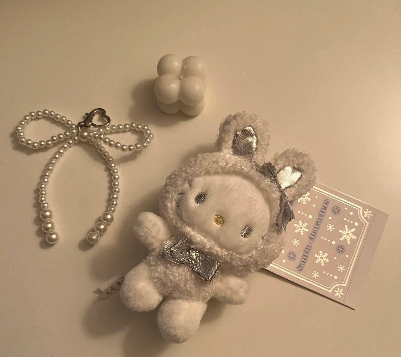 SANRIO|Fluffy Snow Rabbit keychain