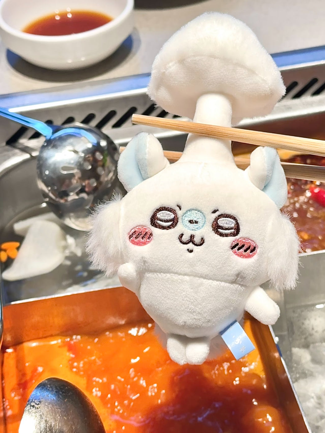 Chiikawa Parasitized Momonga Mascot keychain