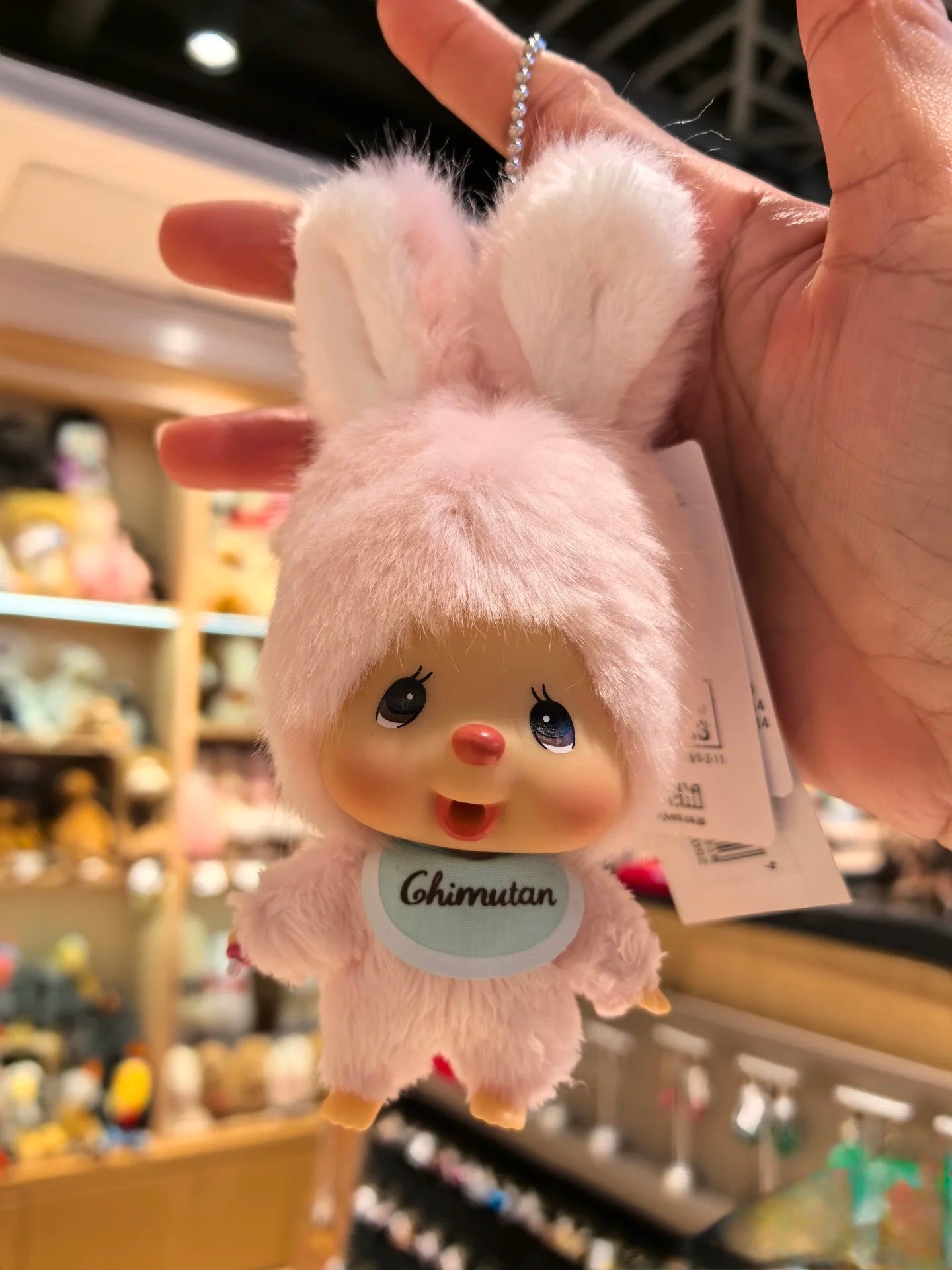 Monchhichi|Pink bunny pendant🐰keychain