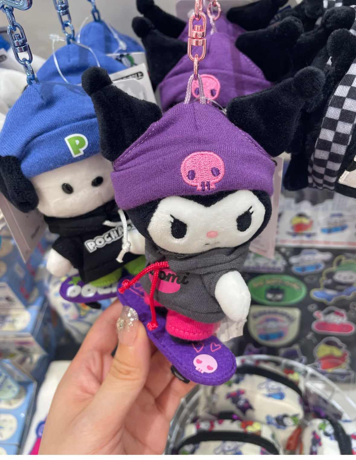Sanrio Skateboard Keychain滑板运动系列