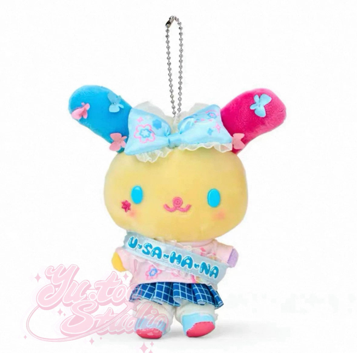 Sanrio Gakuen Glitter Festival Design Series Usahana Mascot Keychain