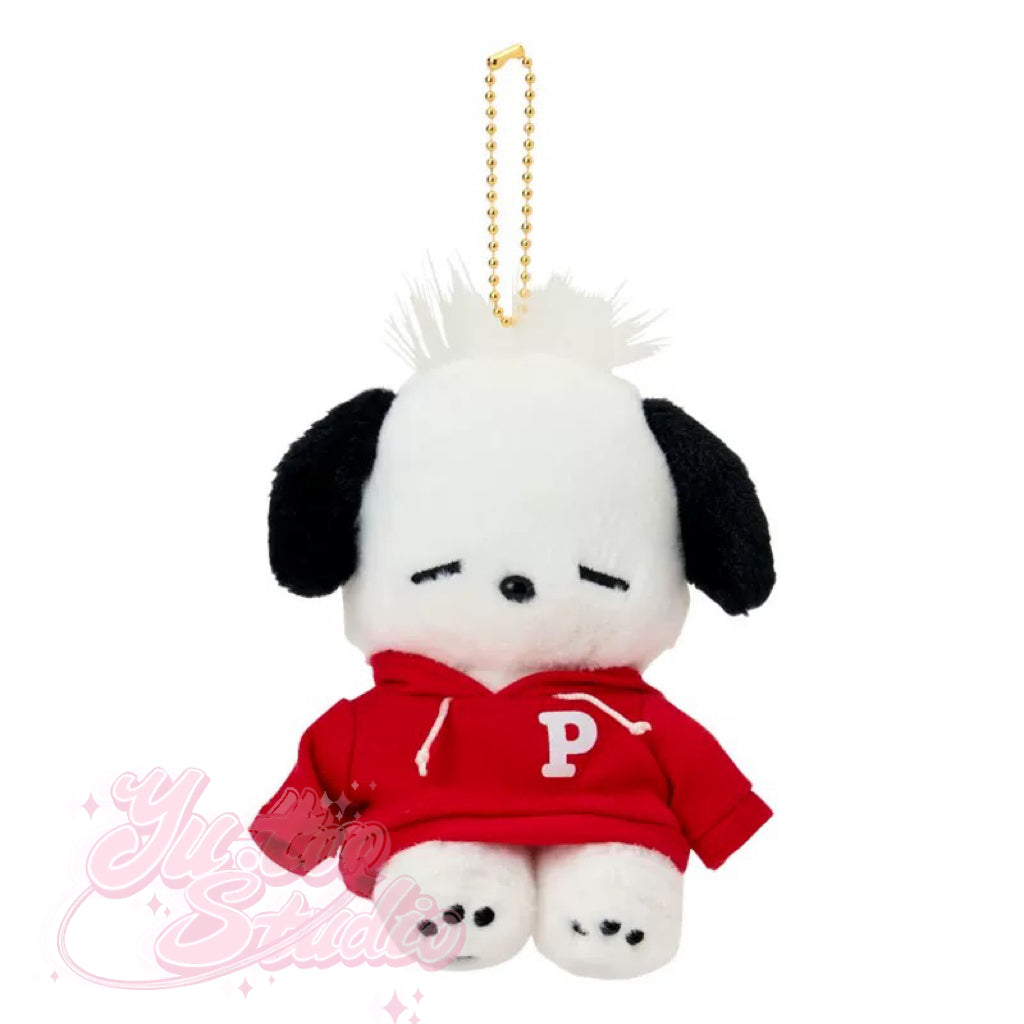 Sanrio Pochacco Hoodie Mascot Keychain (Closing eyes version)