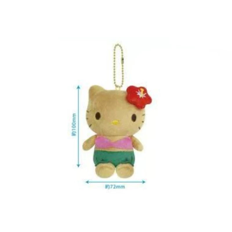 Sanrio Hello Kitty Tanned Mascot Keychain - Hibiscus
