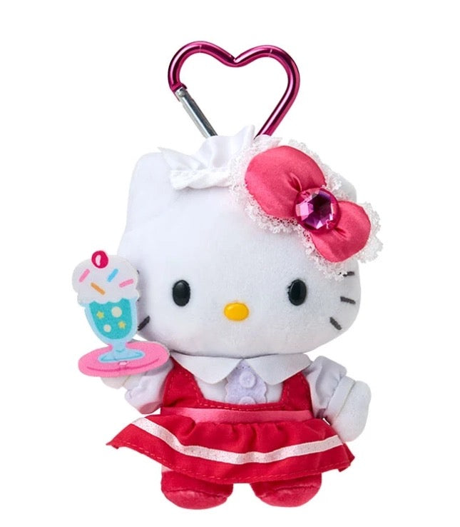 Sanrio Hello Maid Mascot Keychain Plush (Red/Pink)