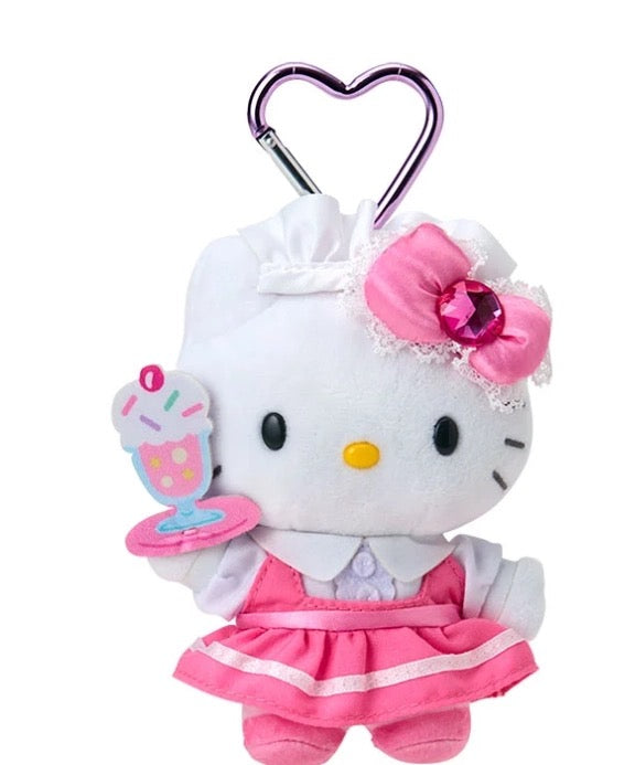 Sanrio Hello Maid Mascot Keychain Plush (Red/Pink)