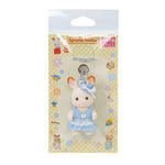 Sylvania Family｜Chocolate rabbit keychain light blue dress