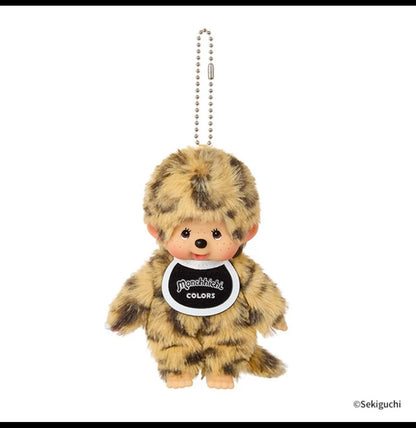 MONCHHICHI｜COLOR LEOPARD PRINT KEYCHAIN HOLDER PLUSH KEYCHAIN
