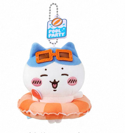 Chiikawa｜🛟 Summer Days Series Swimming Ring Plush Keychain Hachiware