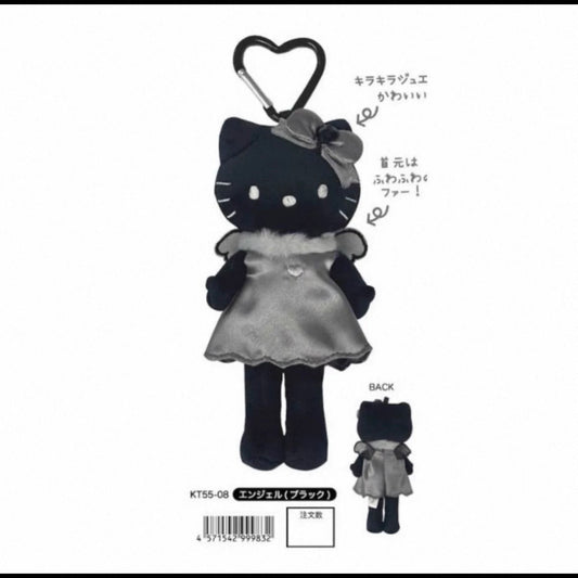 SANRIO｜HELLO KITTY BLACK ANGEL STYLE UP MASCOT HOLDER  PLUSH KEYCHAIN