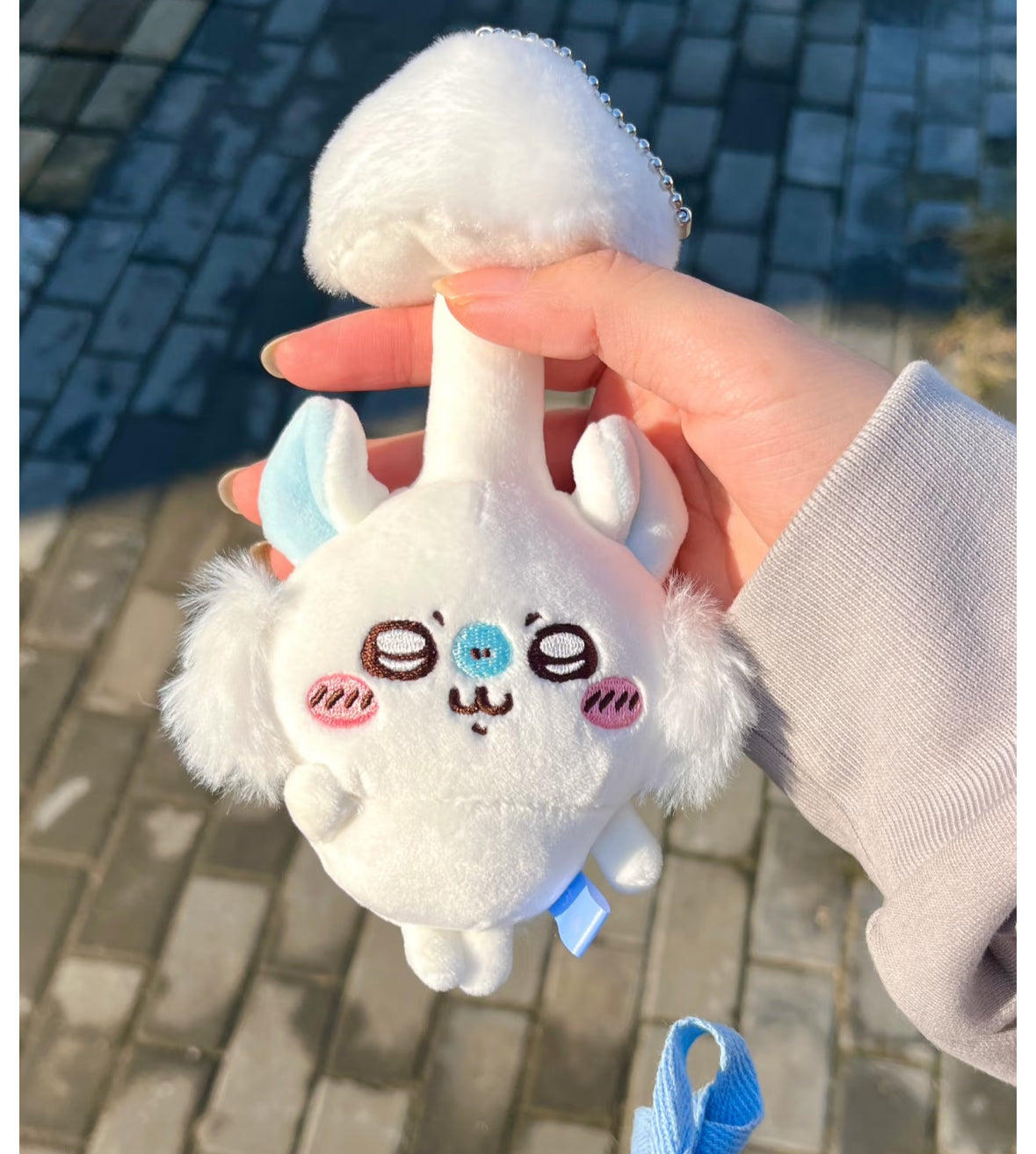Chiikawa Parasitized Momonga Mascot keychain