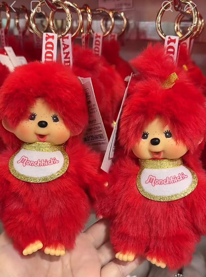 Monchhichi｜BOY 80th Anniversary Kiddyland Limited Edition Red Plush Keychain