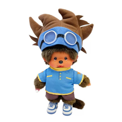 Monchhichi Dinosaur Plush Doll × Digimon Collaboration: Greymon, Taichi Yagami & Agumon Edition