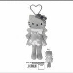 SANRIO｜HELLO KITTY Grey ANGEL STYLE UP MASCOT HOLDER  PLUSH KEYCHAIN