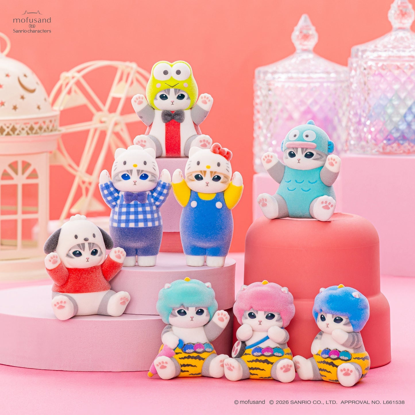 Mofusand｜Sanrio Characters Mofumofu Flocked Figure Trading Collection Vol.1