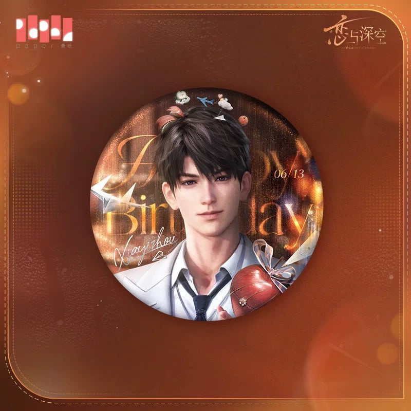 Love and Deep Space｜Caleb /Xia Yizhou 2025 Birthday Limited Edition Collectible Tin Badge