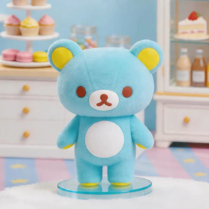 Rilakkuma｜Cheese Carnival Series Flocked Figure Blind Box Collectible Desk Ornament