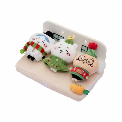 Chiikawa Happy Holiday Sleepy Bed and Connected Mascot Set