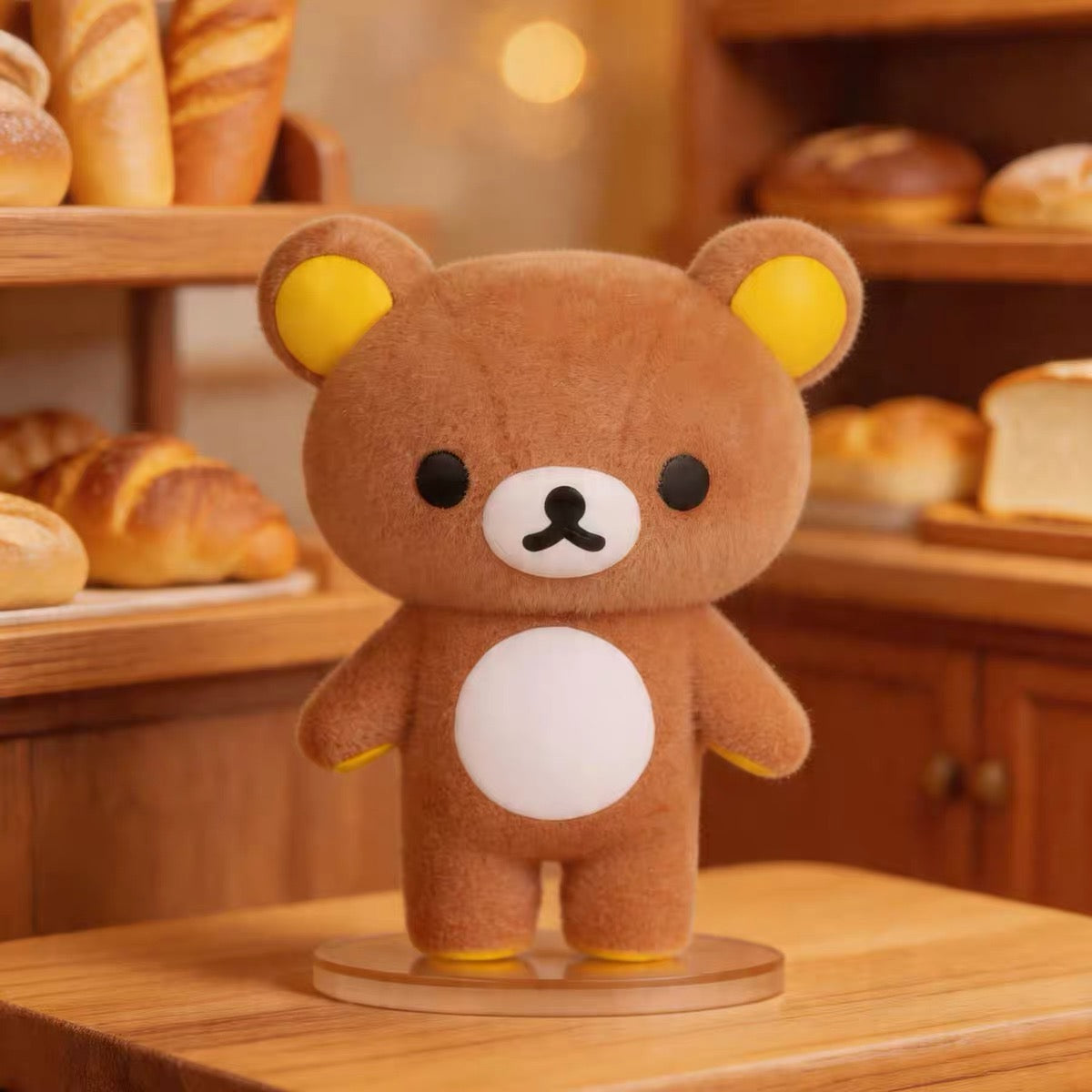 Rilakkuma｜Cheese Carnival Series Flocked Figure Blind Box Collectible Desk Ornament
