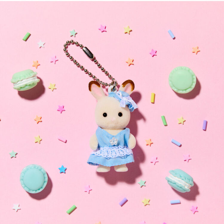 Sylvania Family｜Chocolate rabbit keychain light blue dress