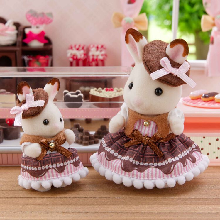 Sylvania Family ｜Sweet Chocolate Pair Set - Chocolate Rabbit Girl & Baby