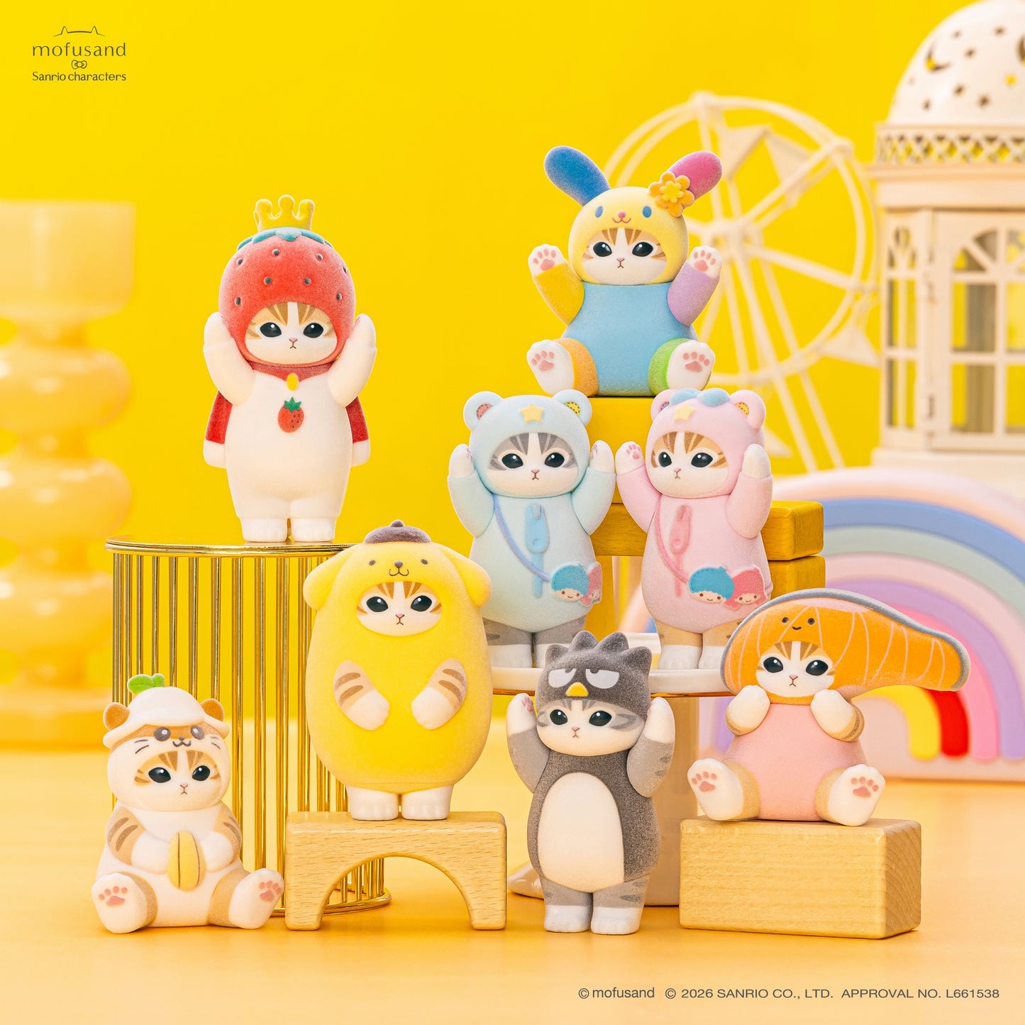 Mofusand｜Sanrio Characters Mofumofu Flocked Figure Trading Collection Vol.3