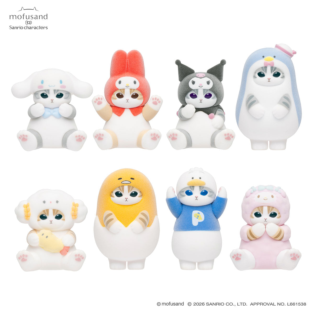 mofusand｜Sanrio Characters Mofumofu Flocked Figure Trading Collection Vol.2