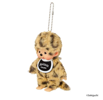 MONCHHICHI｜COLOR LEOPARD PRINT KEYCHAIN HOLDER PLUSH KEYCHAIN