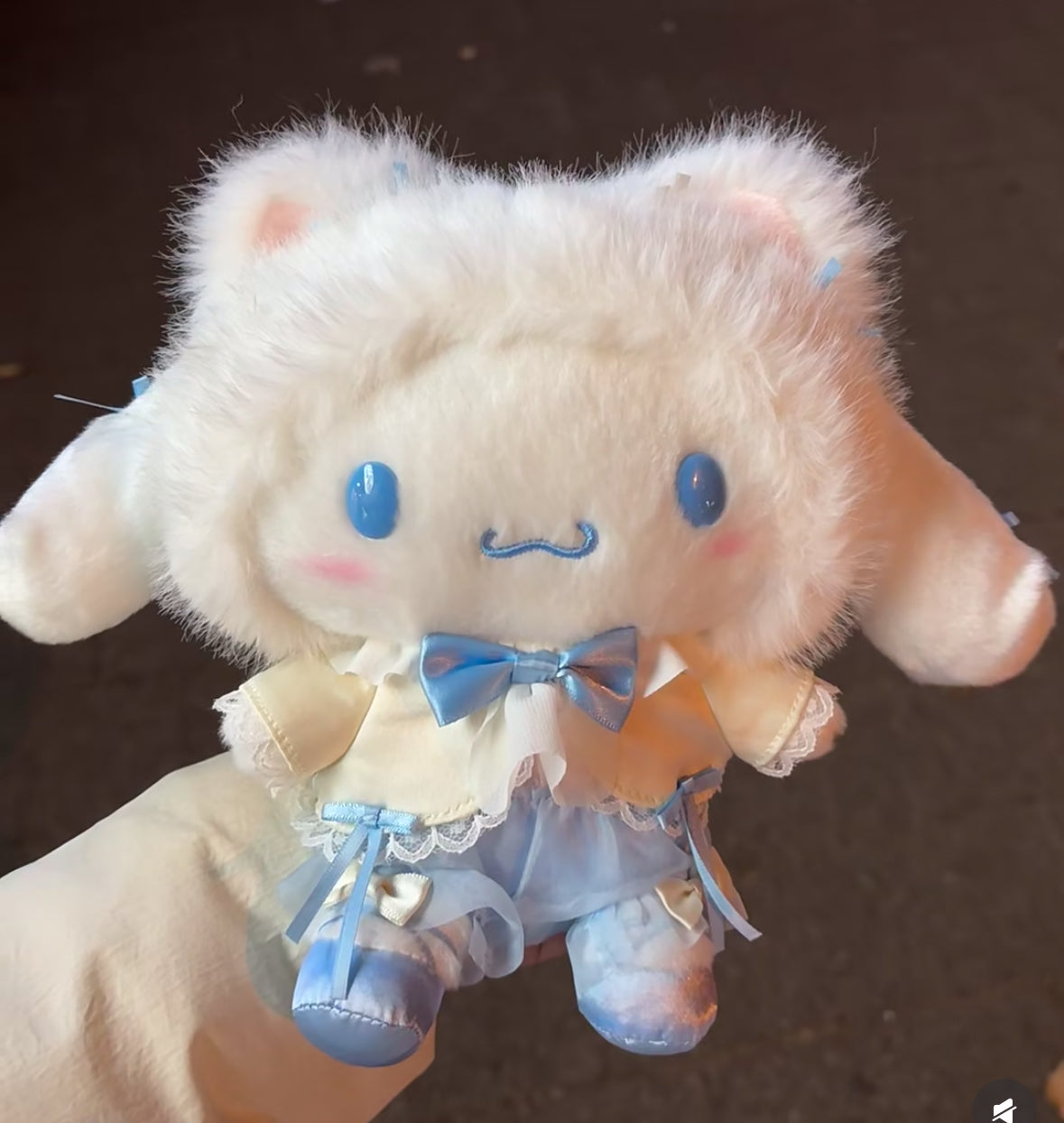 Sanrio｜Cinnamoroll White Cat Doll 玉桂狗白猫毛绒公仔