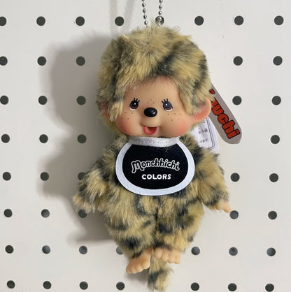 MONCHHICHI｜COLOR LEOPARD PRINT KEYCHAIN HOLDER PLUSH KEYCHAIN
