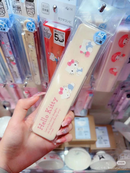 Sanrio Portable Utensil Set. Chopsticks+Spoon