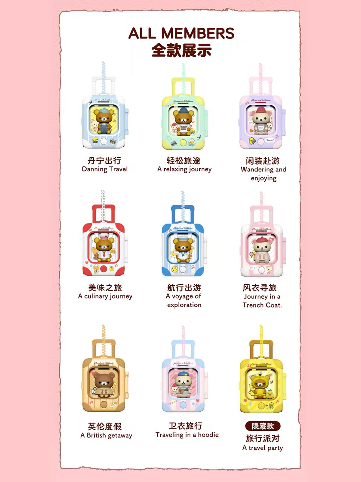 Rilakkuma｜Glow-in-the-Dark Suitcase Blind Box