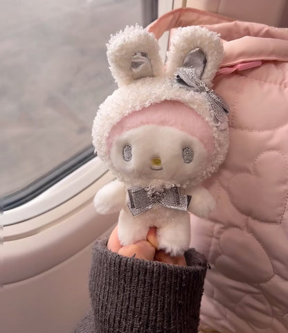 SANRIO｜Fluffy Snow Rabbit My Melody keychain