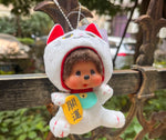 Monchhichi lucky cat pendant