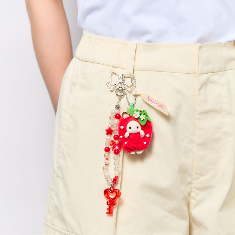 Sylvania Family｜Strawberry Keychain Chocolate Rabbit Baby