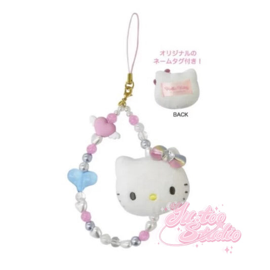 Hello Kitty Face Mascot Phone Charm （Rainbow）