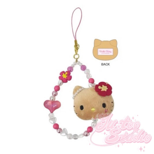 Hello Kitty Face Mascot Phone Charm (Tanned)