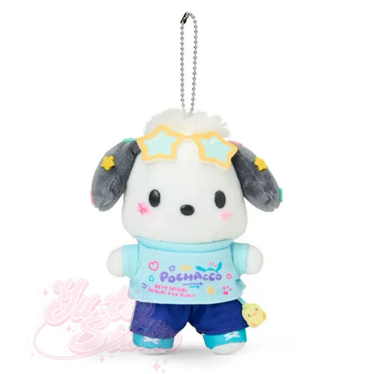 Sanrio Gakuen Glitter Festival Design Series Pochacco Mascot Keychain