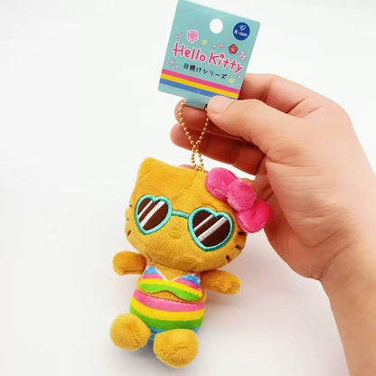 Sanrio Hello Kitty Tanned Mascot Keychain - Sunglasses