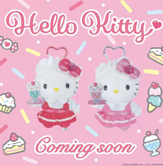 Sanrio Hello Maid Mascot Keychain Plush (Red/Pink)