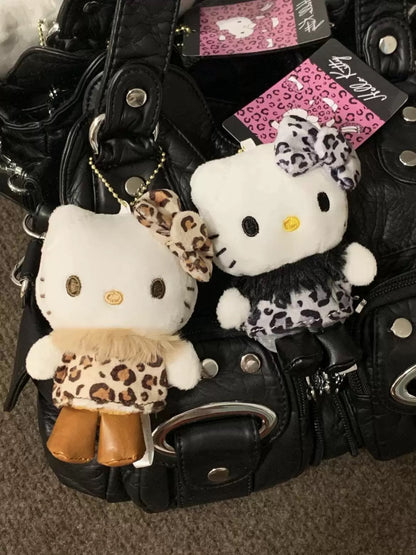 Sanrio ｜Hello Kitty Animal Leopard Print Mascot Holder Keychain 豹纹 Kitty