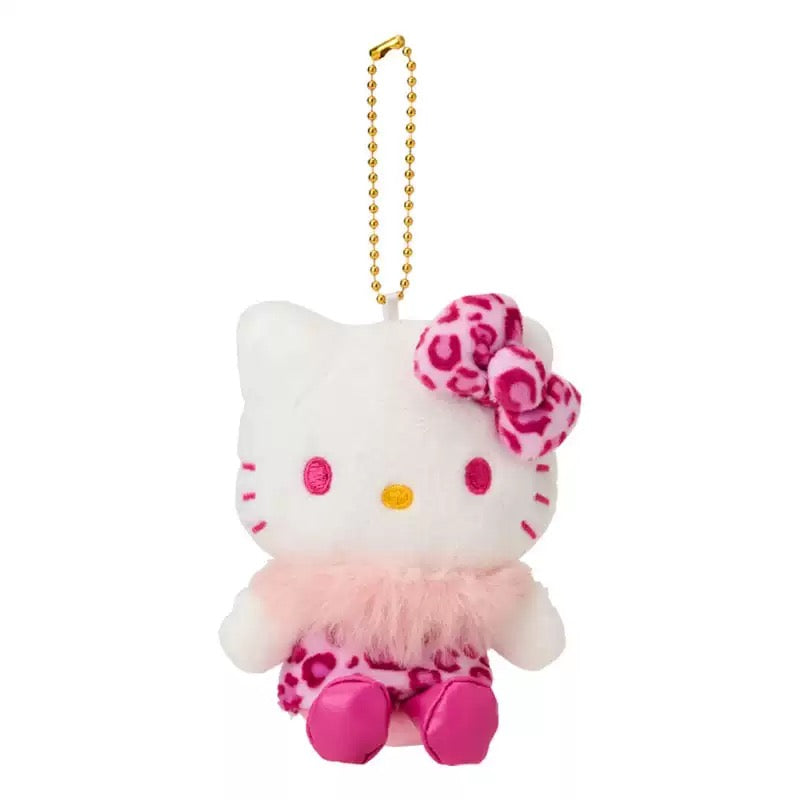 Sanrio ｜Hello Kitty Animal Leopard Print Mascot Holder Keychain 豹纹 Kitty