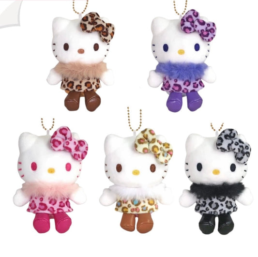Sanrio ｜Hello Kitty Animal Leopard Print Mascot Holder Keychain 豹纹 Kitty